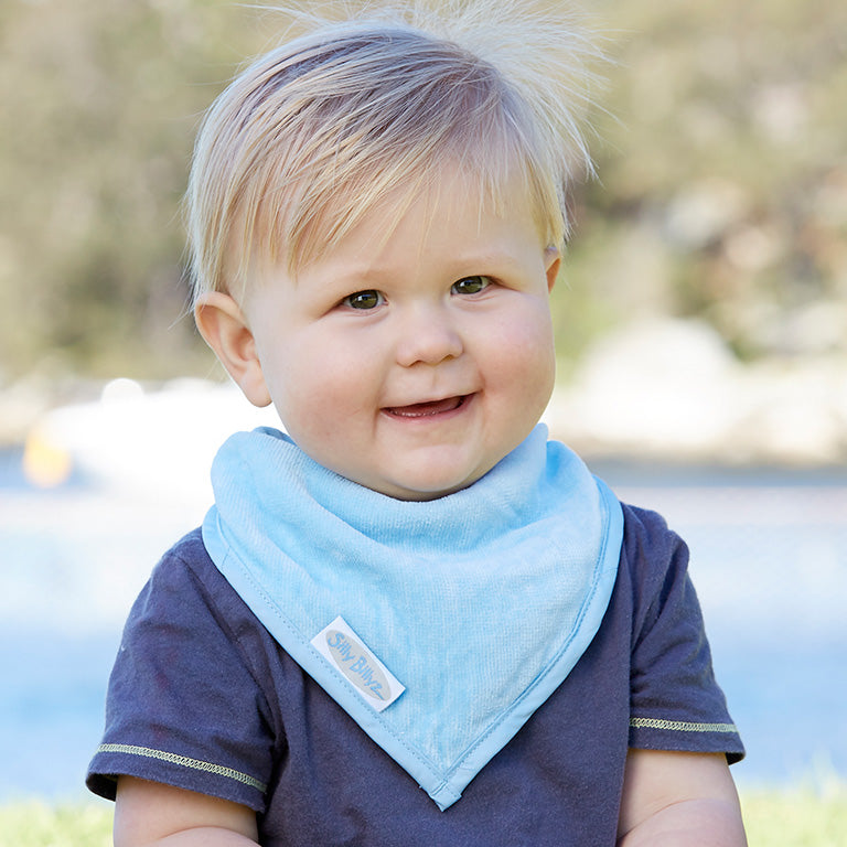 TOWEL BANDANA BIB DUSTY BLUE – additional view 2