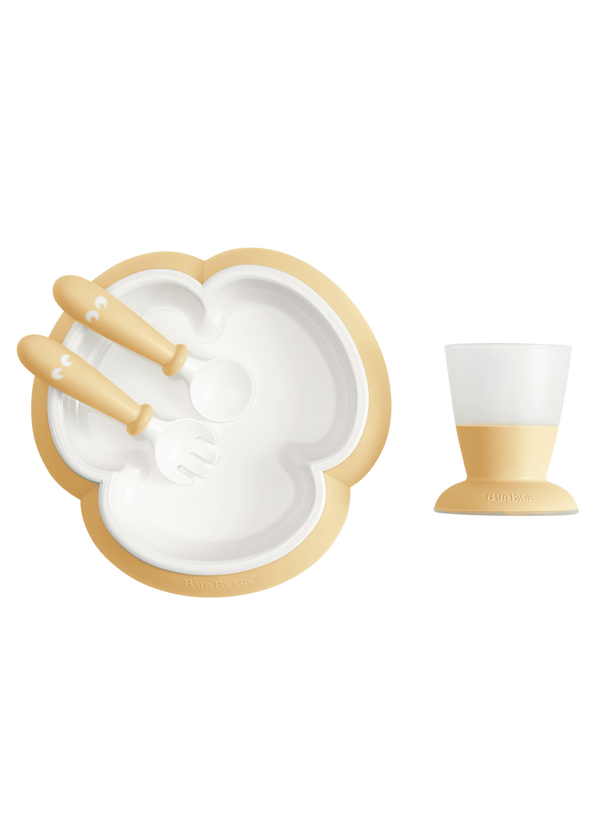 Plate Spoon Fork & Cup Yellow