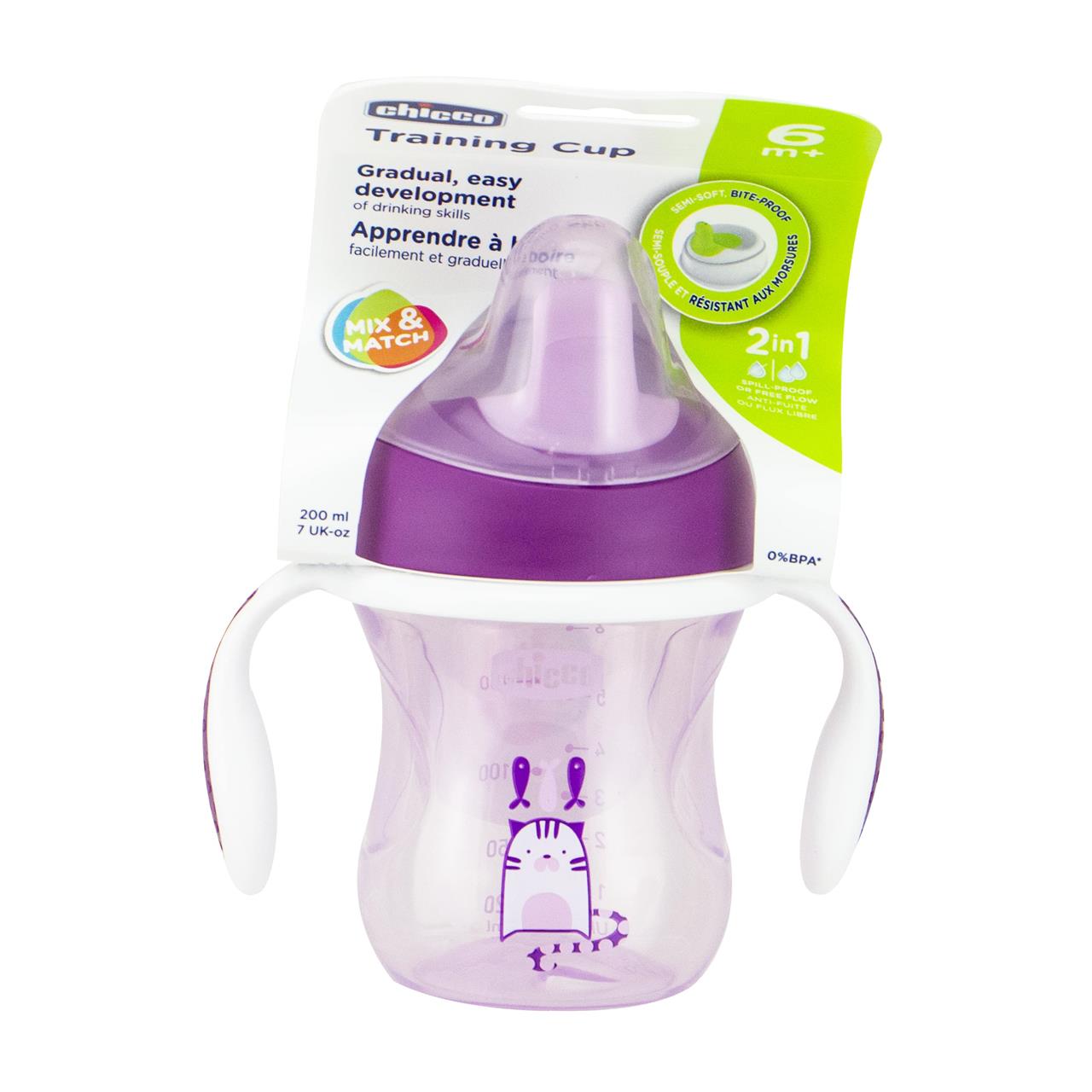 Training Cup W/Hndl 6M+ Girl 1pk 200ml – additional view 3