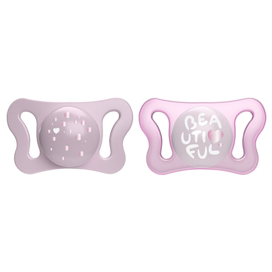 Soother:Physio Micro Sil 0-2m Pink 2pc