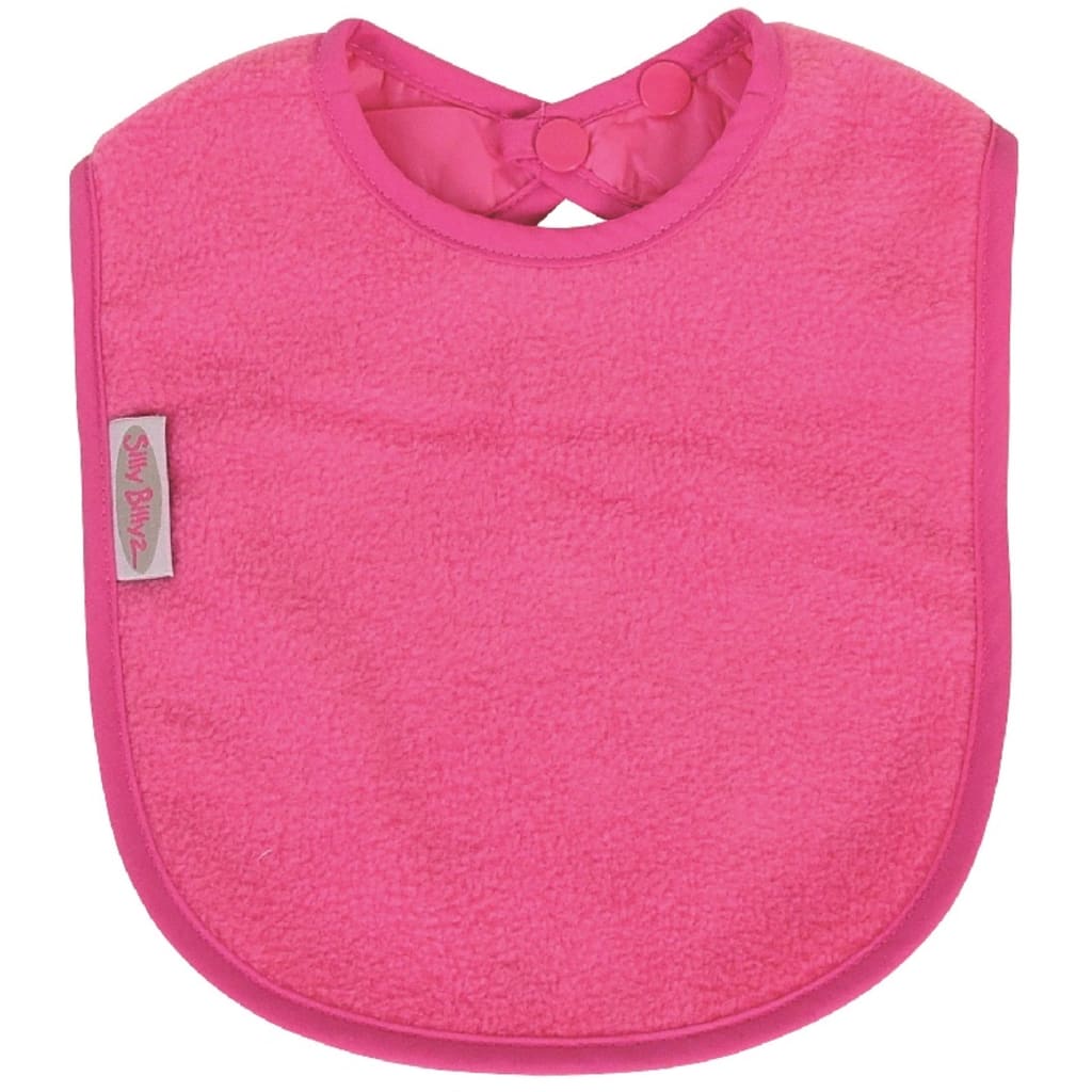 FLEECE PLAIN LARGE BIB CERISE
