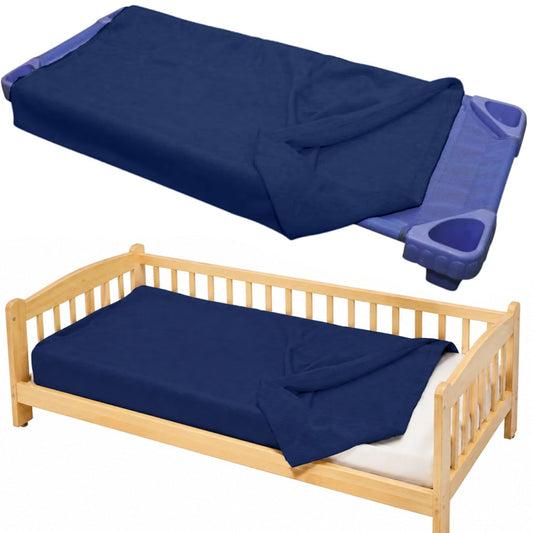 SLEEPING BAG FLEECE NAVY 110x75CM