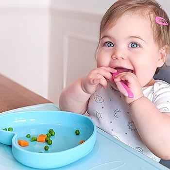 Silicone Heart Shaped Plate Teal 9M+ – additional view 3