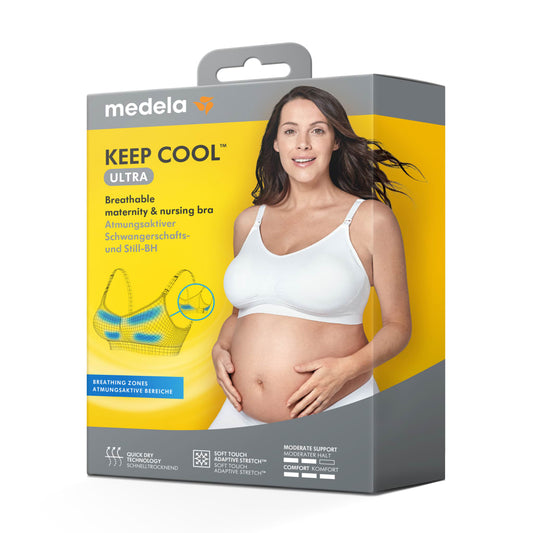 MEDELA Keep Cool Ultra Mat/Nursing Bra Blk L