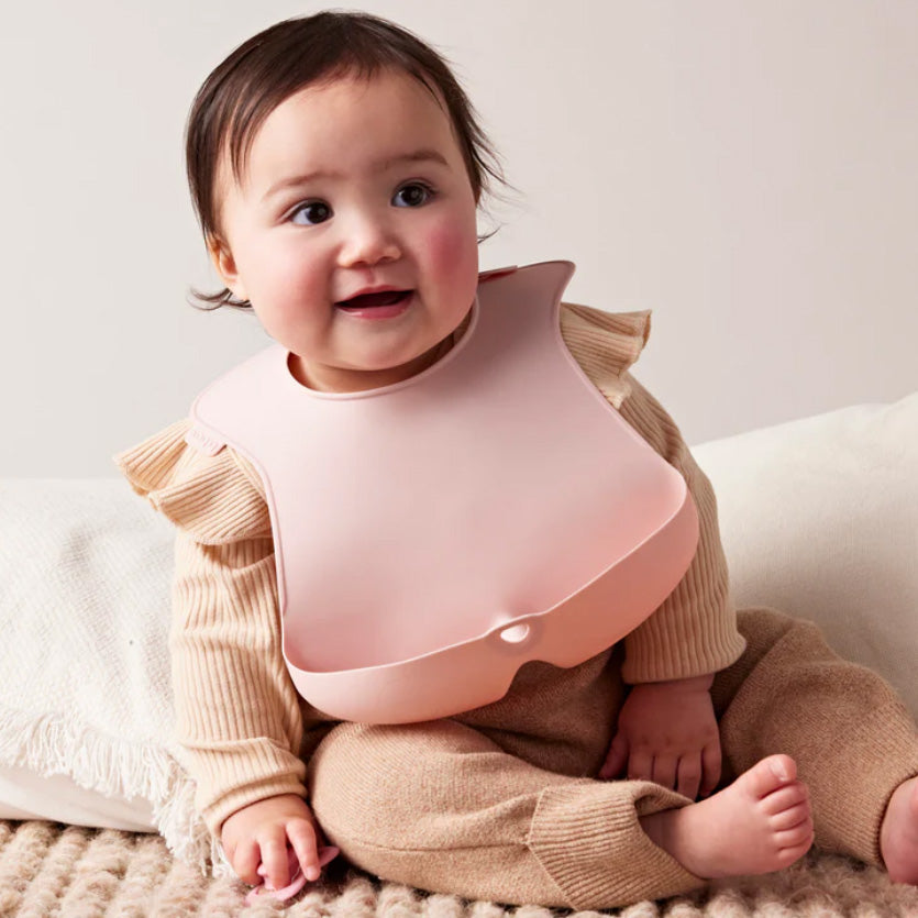 Silicone Bib - blush – additional view 2