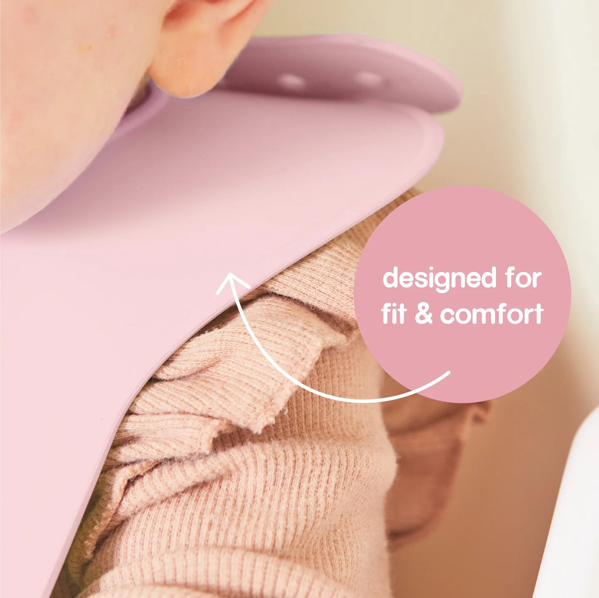 Silicone Bib - blush – additional view 3