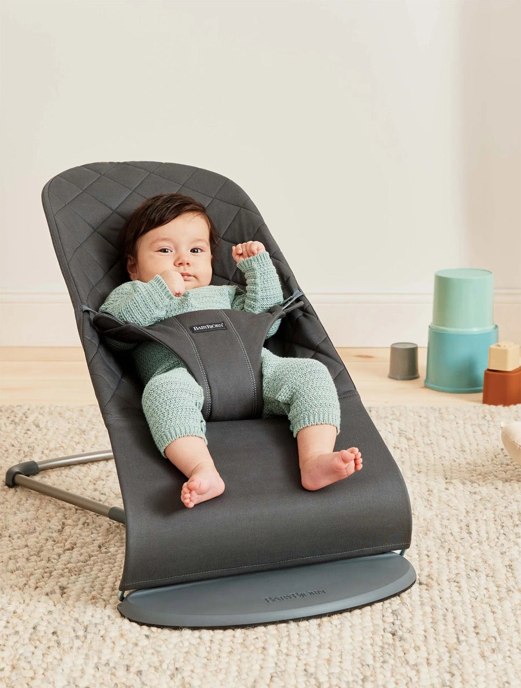 Bouncer Bliss Woven Beige/Dark Grey – additional view 2