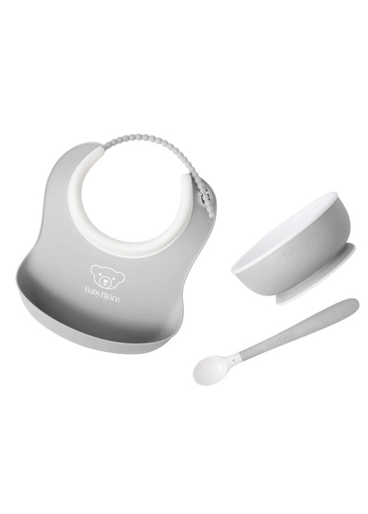 Baby Feeding Set 3 pc Powder Grey