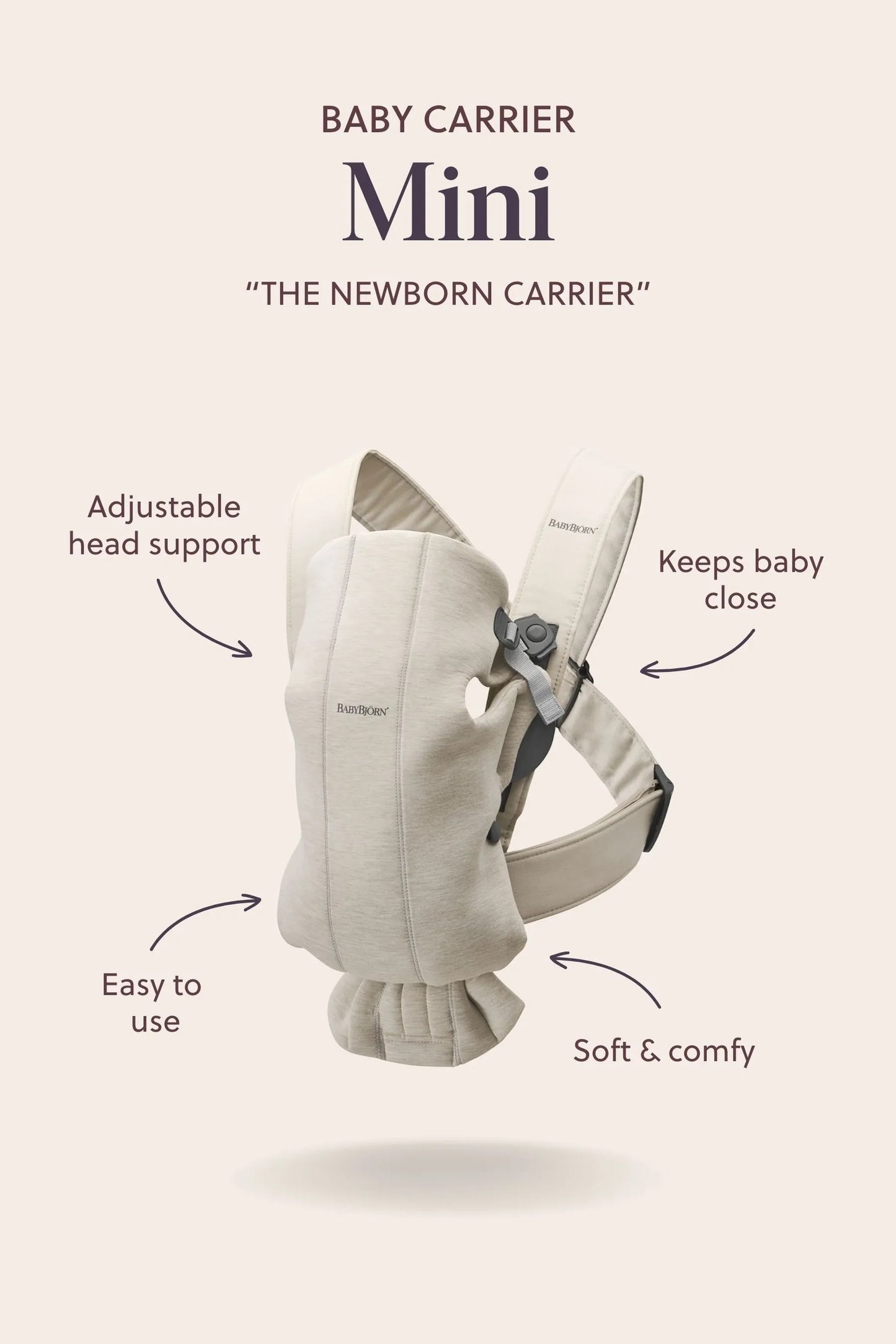 Carrier MINI Cotton Dusty Pink