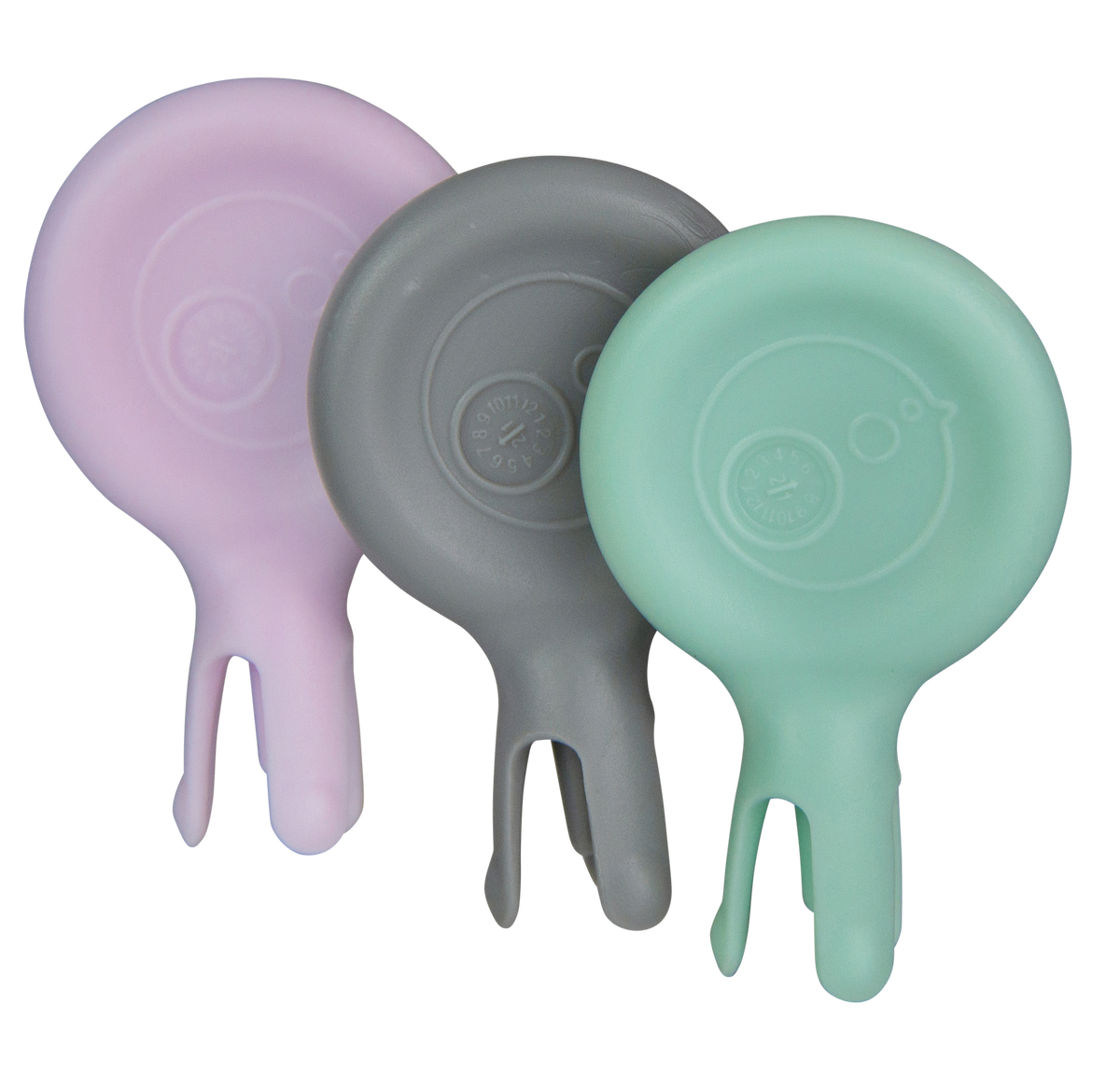 Mini Flork 3pk pastel sage/silver/pink