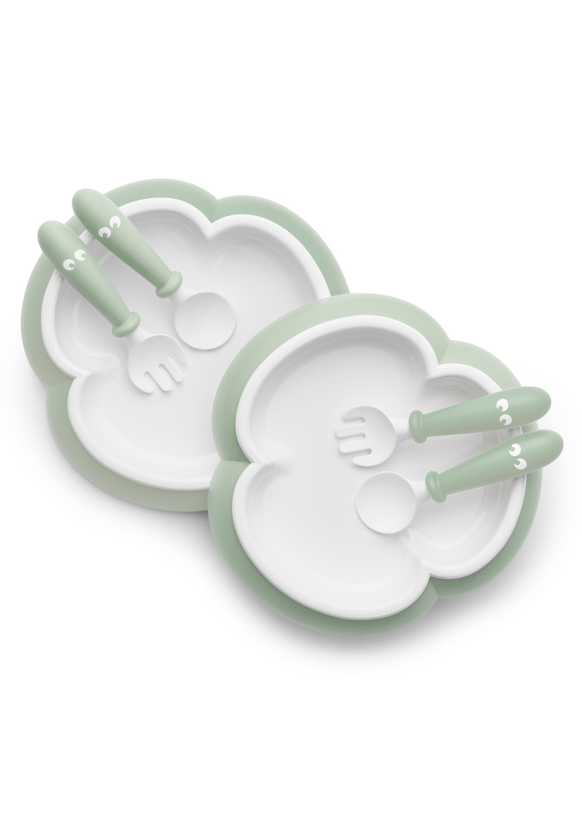 Plate, Spoon & Fork 2sets Green