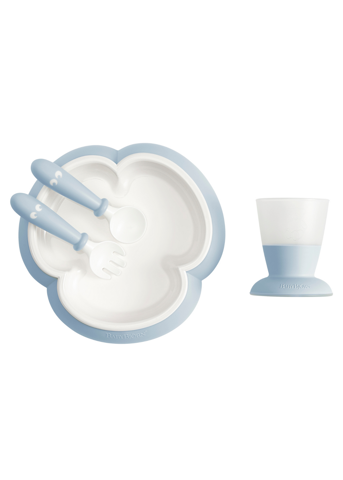 Plate Spoon Fork & Cup Blue