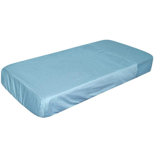 COT 1PC COMBO FITTED DUSTY BLUE POLYCOT