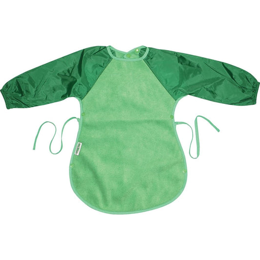 FLEECE MESSY EATER BIB FERN/MOSS