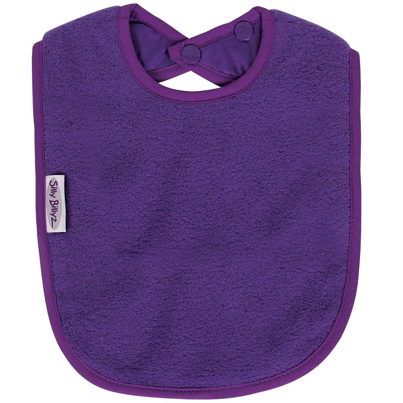 FLEECE PLAIN LARGE BIB PURPLE