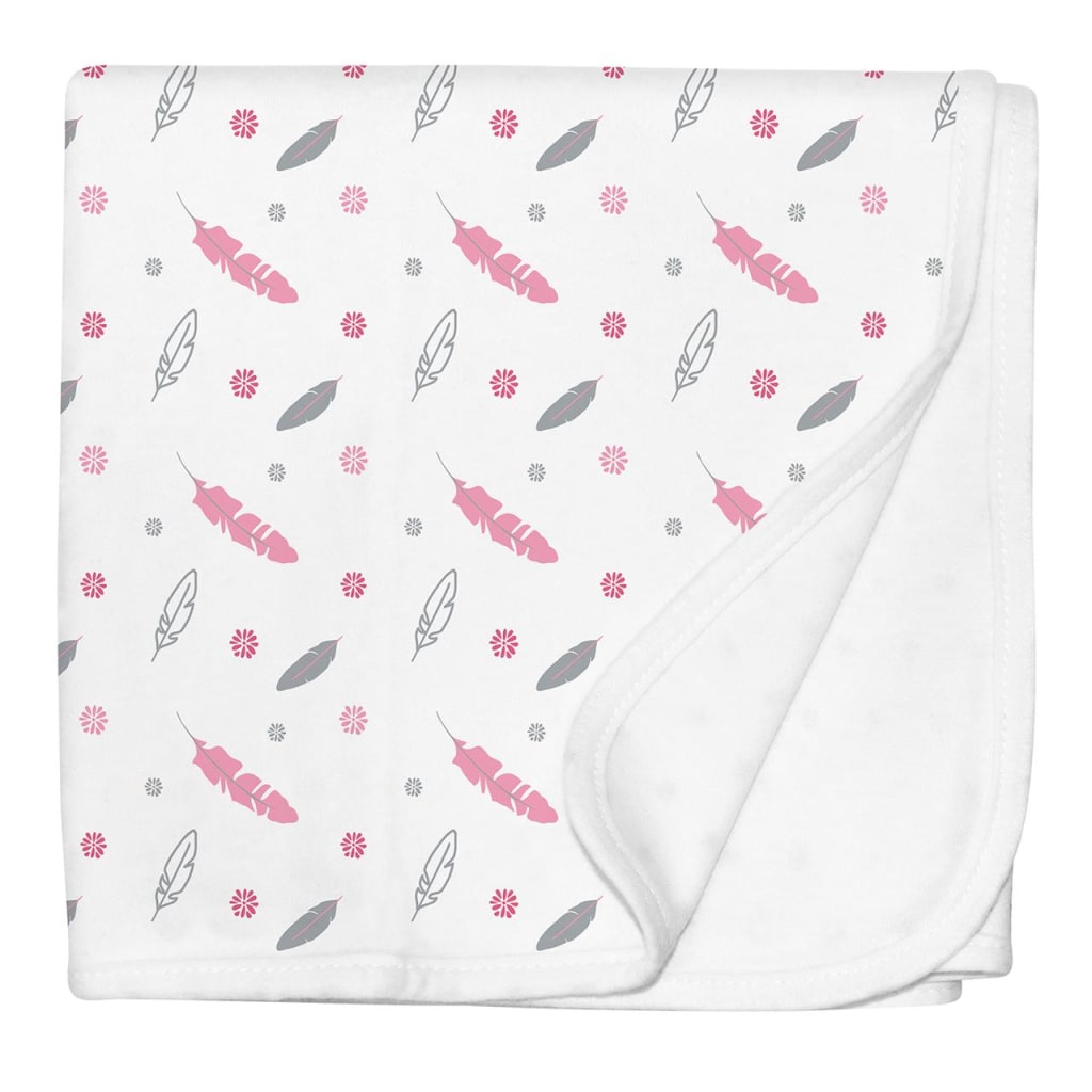 JERSEY SWADDLE BLANKET FEATHERS