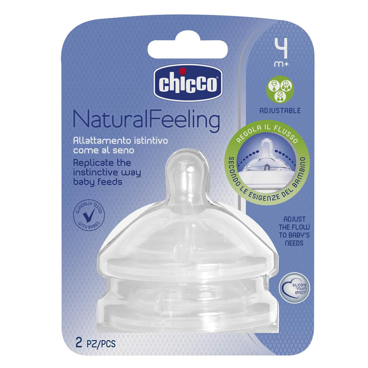 Teat: Nat Feeling - 4m+ Adj Flow 2pk – additional view 2