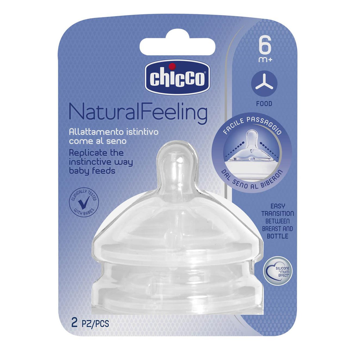 Teat: Nat Feeling - 6m+ Food Flow 2pk
