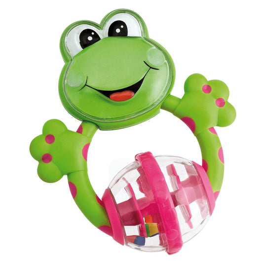 Frog Fun Plastic Teething Rattle