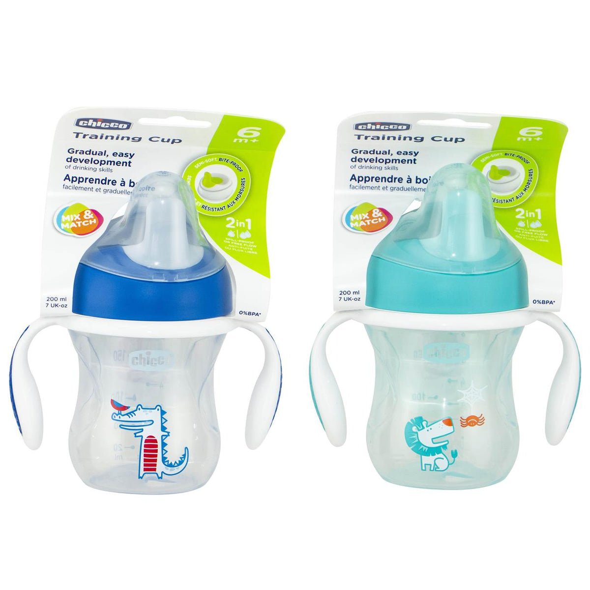 Training Cup W/Hndl 6M+ Boy 1pk 200ml