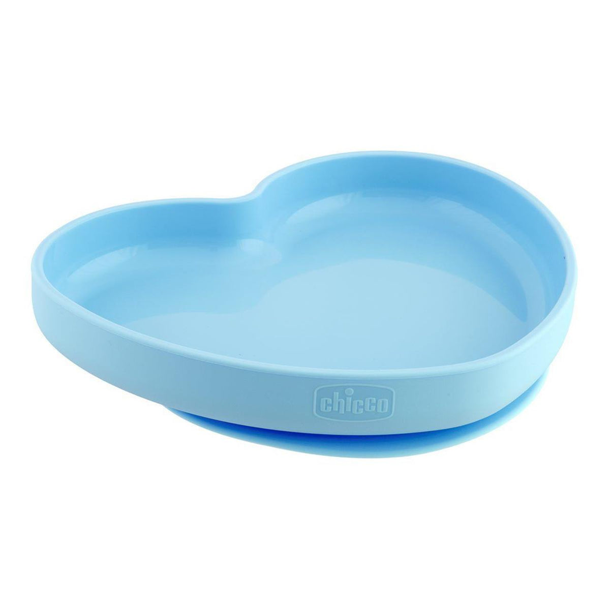 Silicone Heart Shaped Plate Teal 9M+